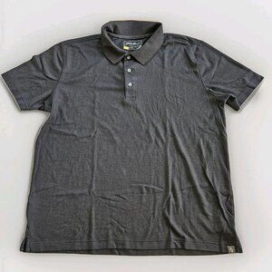 Eddie Bauer Travex Polo Shirt Men XL Brown Active SS Buttons Golf Outdoor Casual
